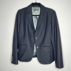 Rare J Crew Lexington wool blazer black size 12